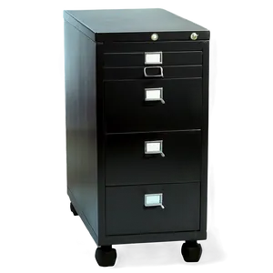 Black Filing Cabinet Png 06272024 PNG image