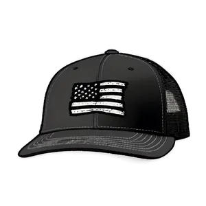 Black Flag Trucker Hat PNG Frh