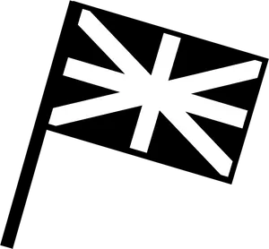 Black Flag White Emblem PNG image