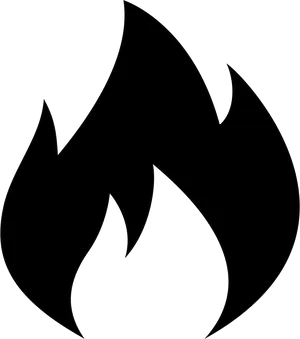 Black Flame Outline Graphic PNG image