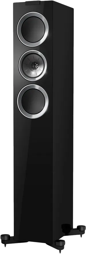 Black Floorstanding Speaker Design PNG image