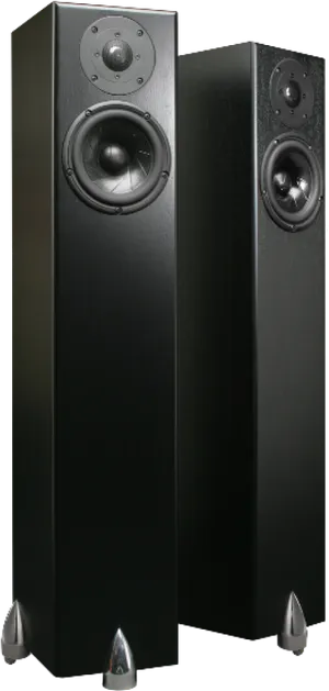 Black Floorstanding Speakers PNG image