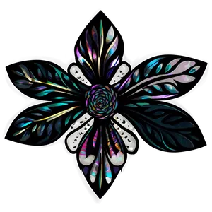 Black Floral Design PNG Ctm PNG