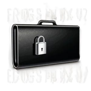 Black Folder With Lock PNG 1
