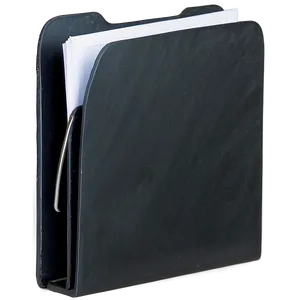 Black Folder With Paperclip PNG 06212024
