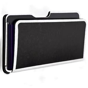 Black Folder With Silver Trim PNG 06212024 PNG
