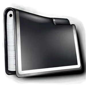 Black Folder With Silver Trim PNG Lpg PNG
