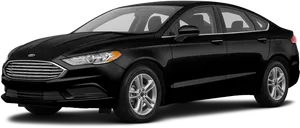 Black Ford Fusion Side View PNG image