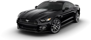 Black Ford Mustang G T Coupe PNG