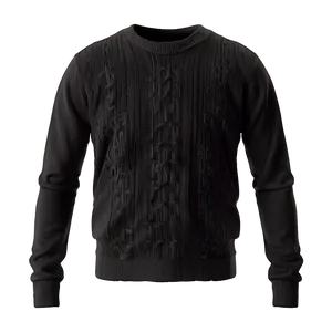 Black Formal Sweater PNG 16