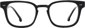 Black Frame Eyeglasses PNG image
