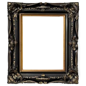 Black Frame For Painting Png 06262024 PNG image