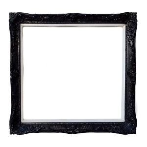 Black Frame For Painting Png 06262024 PNG image