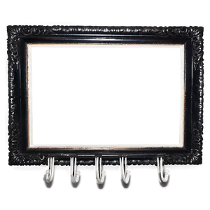 Black Frame With Hooks PNG 06262024 PNG
