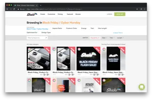 Black Friday Cyber Monday Video Designs Website PNG image
