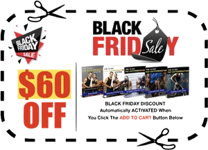 Black Friday Sale60 Dollars Off Promotion PNG image
