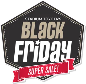 Black Friday Super Sale Badge PNG image