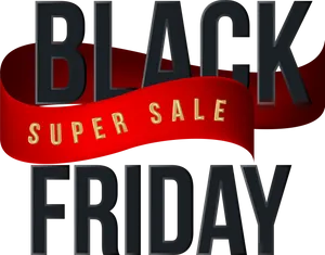 Black Friday Super Sale Banner PNG image