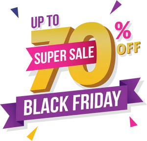Black Friday Super Sale70 Percent Off PNG image