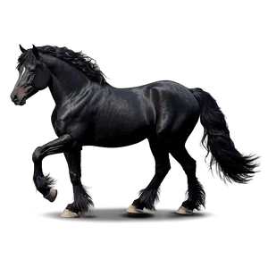 Black Friesian Horse PNG Twk96 PNG