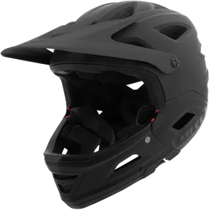 Black Full Face Motorcycle Helmet PNG image