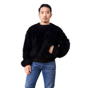 Black Fuzzy Sweater PNG Qeg9 PNG