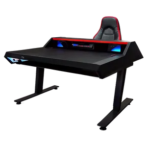 Black Gaming Desk PNG 06212024