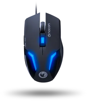 Black Gaming Mouse Nacon Illumination PNG image