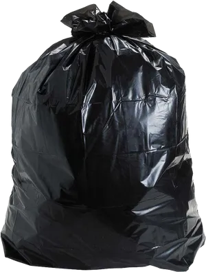 Black Garbage Bag Tied Closed PNG