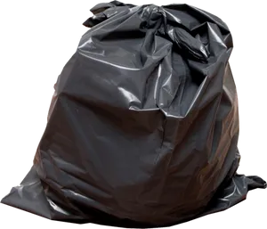 Black Garbage Bag Tied Closed PNG image