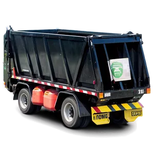Black Garbage Truck PNG 4