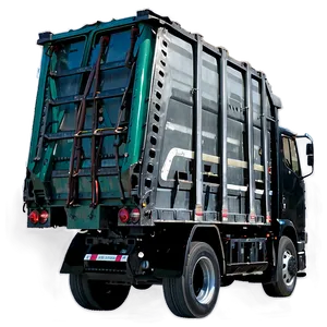 Black Garbage Truck PNG 56