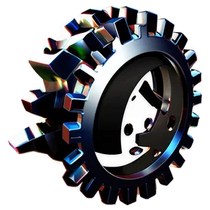 Black Gear Icon PNG 05252024