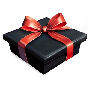 Black Gift Box PNG Abv