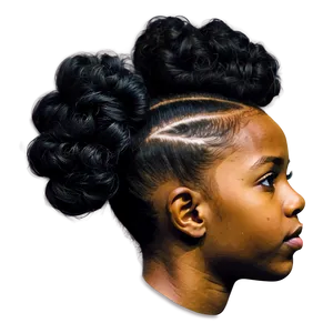 Black Girl Hair Png 06132024 PNG image