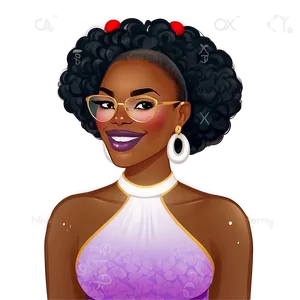 Black Girl Magic Cartoon Png 06252024 PNG image