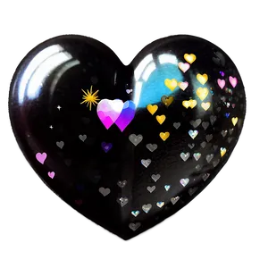 Black Glitter Heart Png 69 PNG image