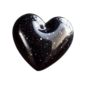 Black Glitter Heart Png Dtn PNG image