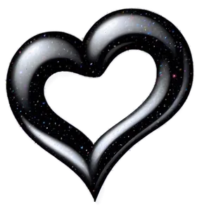 Black Glitter Heart Png Isl PNG image