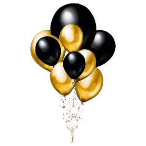 Black Gold Balloon Celebration Ideas PNG 73 PNG