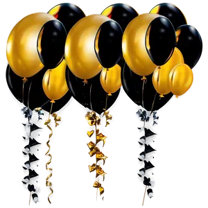 Black Gold Balloon Celebration Ideas PNG Rdv PNG