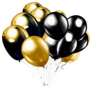 Black Gold Ballroom Balloons PNG 30 PNG