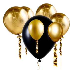 Black Gold Themed Balloons PNG 79 PNG