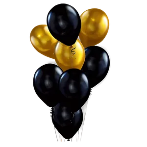 Black Gold Themed Balloons PNG Dmg53 PNG