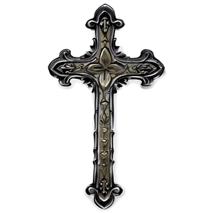 Black Gothic Arch Cross Png Kft PNG image