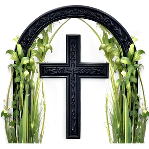 Black Gothic Arch Cross Png Luy PNG image