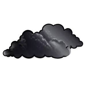 Black Gradient Cloud PNG 05252024 PNG