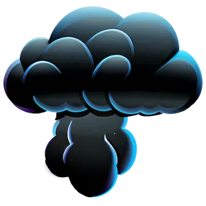 Black Gradient Cloud PNG Qhs PNG