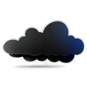 Black Gradient Cloud PNG Yux34 PNG