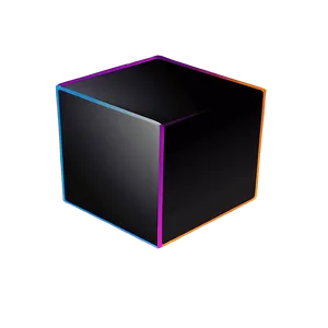 Black Gradient Cube PNG 68 PNG